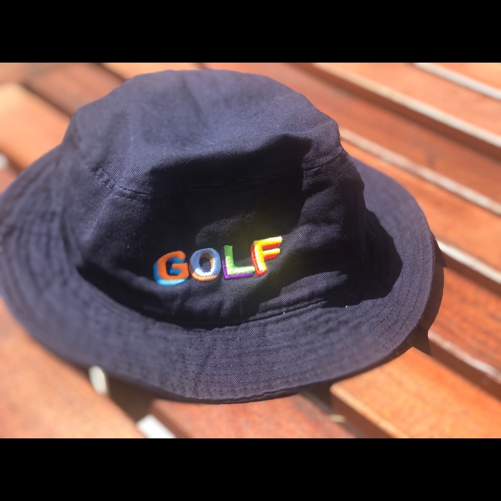 Gold bucket hat